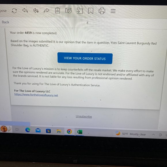 authentic yves saint laurent ysl shoulder bag - Picture 9 of 9